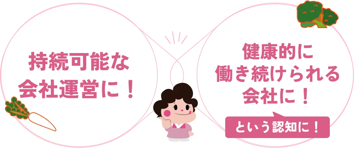 持続可能な会社運営に！健康的に働き続けられる会社(という認知)に！